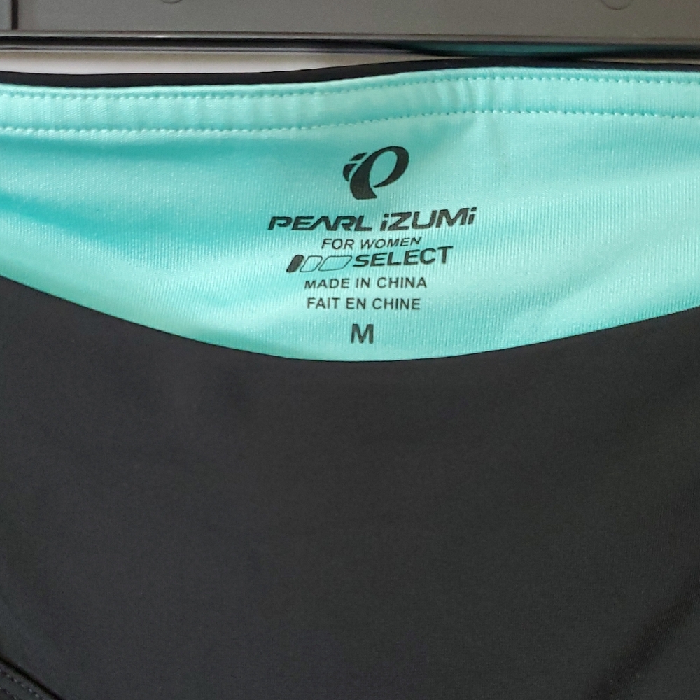 Pearl Izumi Women's Black and Aqua Cycling Shorts